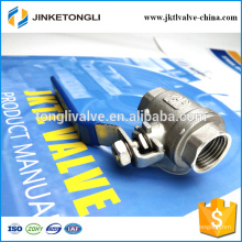 JKTL2B025 cast iron 2 piece spring return inline ball valve